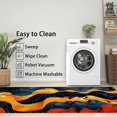 thumbnail image 3 of 4x5 Rug, Abstract Rug Washable Non Slip Soft for Living Room Bedroom, Multicolor Face Area Rug, Aesthetic Carpet, Abstract Home Decor & Gifts, 3 of 7