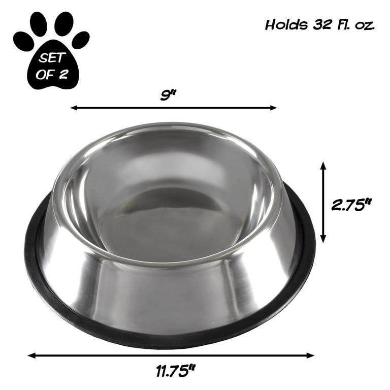 Stainless Steel Dog Bowls Double Pet Food Water Feeder Durable Removable  Washable Small Dogs Cat Drinking Dish Pet Feeding Bowls - AliExpress