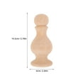 thumbnail image 2 of Foxnovo Wooden Finials Khaki Hand Carved Solid Wood Decorative Post Caps for Home 2Pcs, 2 of 7