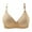 Beige, variant on Herrnalise Women's Lace Edge Vertical Stripe Back Bra Padded Bra Wireless Lingerie For women
