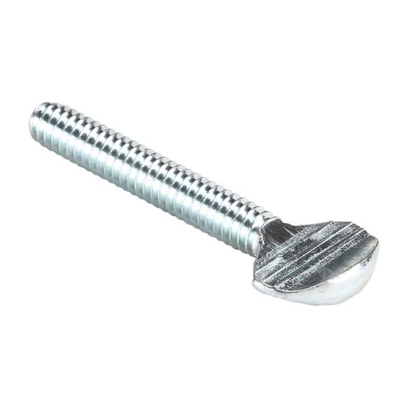 Thumb Screw, 1/4"-20 Thread Size, Spade, Zinc Plated Steel, 0.52 in Head Ht, 1 1/2 in Lg, 25 PK
