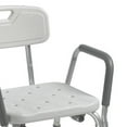 thumbnail image 2 of Drive Medical 12445KD-1 Shower Chair with Back and Padded Arms, Adjustable Height Bath Stool with Nonslip Feet, Tub Chair for Elderly, Bath Seat with Back, 350 LB Weight Cap, White, 2 of 5