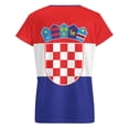 thumbnail image 6 of Flag of Croatia Women's Blouse Short Sleeve Women's Top T-Shirt Spring Summer Clothes, 6 of 7