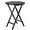 Black, variant on QISHENSHUI 24in Wood Folding Side Table, Portable & Lightweight Compact Wooded Side Table, Camping Side Table for Outdoor, Indoor, Patio, Porch, Balcony - Square, Teak
