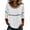 White, variant on hotojiny Womens Summer Tops Boho 3/4 Sleeve Scoop Neck Casual Loose Blouses Lightweight Lace Trim Fashion Spring Shirts