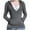 Gray-19, variant on STETMN Hoodie Sweatshirt for Women Casual V Neck Plain Tops Slim Fit Sport Shirt with Pocket