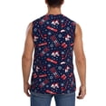 thumbnail image 4 of Fotbe Winter Skiing Snowflakes Men's Camiseta sin Mangas Estampada para Hombres, Playera Casual para Gimnasio, Entrenamiento, Playa-Medium, 4 of 7