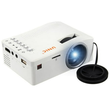 Portable Dvd Movie Projector UNIC Support 1080P Portable Mini LED LCD Home Cinema Theater Video Movie Game Projector TF VGA AV USB with Remote for TV PS4/XBOX/TV Stick/iPhone/iPad/Android/Laptop/DVD ()