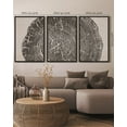 thumbnail image 4 of SHENIFY Farmhouse Vintage Wall Art 16x24in3pcs Black Framed Set Gray Wood Tree Ring Spirals Nature Abstract Drawings Rustic Modern Art Decor for Living Room Bedroom, 4 of 5