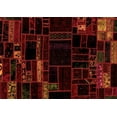 thumbnail image 1 of Ahgly Company Indoor Rectangle Patchwork Orange Transitional Area Rugs, 8' x 10', 1 of 4