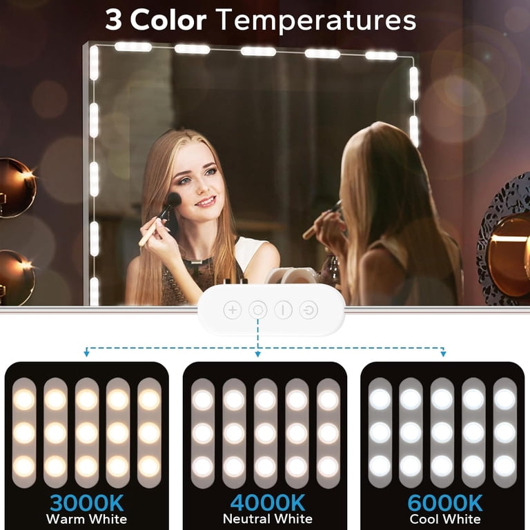 OGEDNAC LED Vanity Strip Lights, 60 Bulbs, 16ft, USB photo 4