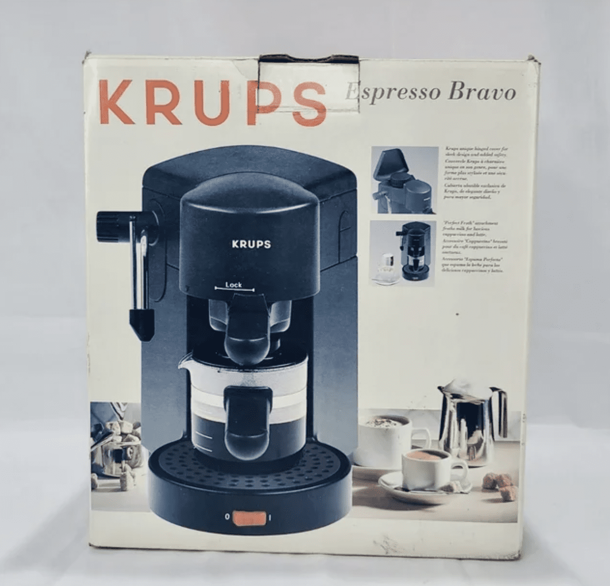 KRUPS Bravo 4-Bar, 4-Cup White Espresso Machine