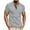 Gray, variant on Maean Men's Shirts Casual Buttons V Neck Tee Tops Classic Fashion Short Sleeve Loose T Shirt Tops