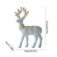 thumbnail image 3 of chaungfeng Sparkling Mini Deer Ornament, Flocked Glitter Design, for Desktop Display, Photo Prop, Christmas Gift, 5x2x8 Inches, 3 of 8