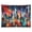 Vibrant Abstract City Lights Night Art, variant on Vintage Chair Violin Roses Vase Wall Tapestry Decorative, Aesthetic Fabric Wall Hanging Art for Bedroom Living Room Dorm, Durable & Lightweight Wall Decor with Hanging Kit 30"×40"