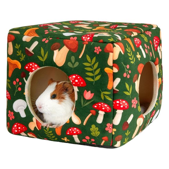 Guardoinrt Wooden Hamster House Super Soft Comfortable Space For Kids And Small Spaces For Small Spaces green