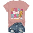 thumbnail image 7 of Fnhpitd First Day of School Teacher Shirt Women Teacher Life T-Shirt Back to School Teachers Appreciation Gift Tee Top Pink,3Xl, 7 of 7