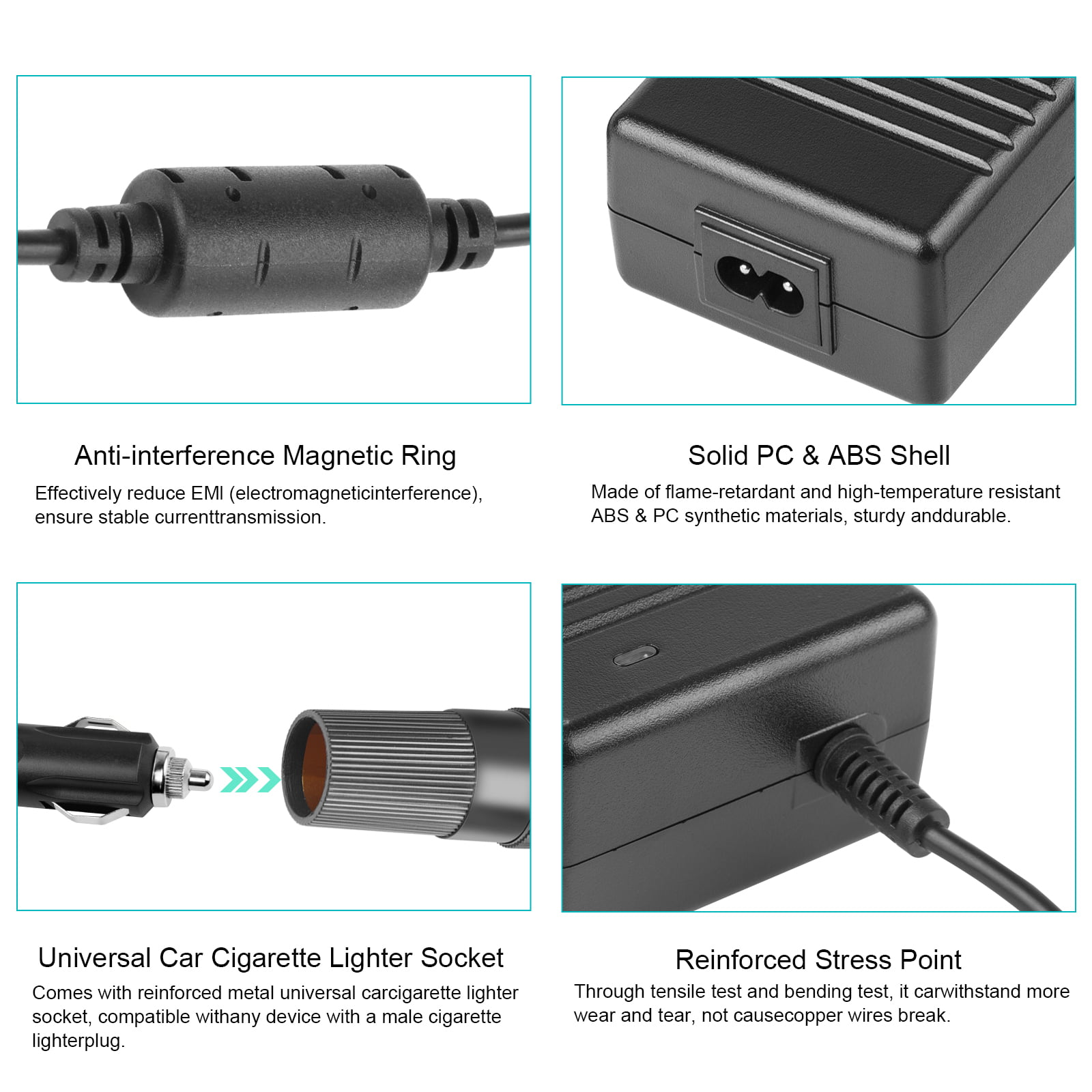 axGear AC To DC Car Cigarette Lighter Socket 100-240V Power Adapter  Converter