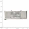 thumbnail image 4 of Stainless Steel Brushed And Polished Grey Carbon Fiber Inlay Money Clip (49 X 19) Made In China -Jewelry By Sweet Pea, 4 of 7