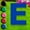 Black, variant on Pink Letter E 20 inches tall