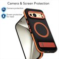 thumbnail image 6 of Designed fo Google pixel 9 Pro XL Magnetic Carbon Fiber Case cover Made of flexible TPU frame and anti-scratch Carbon Fiber PC back Drop protection(Compatible with MagSafe)(only pixel 9 Pro),Red, 6 of 7