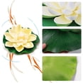 thumbnail image 4 of 5 Pcs Artificial Floating Foam Lotus Flower with Water Lily Pad, Lifelike Ornanment Perfect for Home Garden Pond Decor, Mixed Color, 4 of 8
