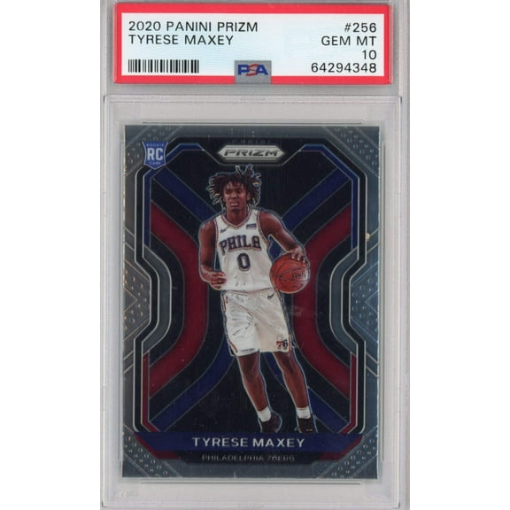 Graded 2020-21 Panini Prizm Tyrese Maxey #256 Rookie RC Basketball Card PSA 10 Gem Mint