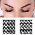 thumbnail image 2 of AMERTEER Boc 20Pairs/Set 3D Effect False Eyelash Lash Extension Fiber Natural False Eyelash Dramatic Long Wispy Lash for Beauty, 2 of 10