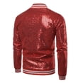 thumbnail image 2 of SUNSIOM Mens Casual Sequin Jacket, Long Sleeve Collared Zip Up Slim Overcoat, 2 of 6