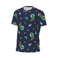 thumbnail image 6 of Wukai Dinosaur Astronaut Print Men's Short-Sleeved Mesh T-Shirt,Quick-Dry Short Sleeve Workout T-Shirt-6X-Large, 6 of 8