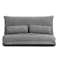 thumbnail image 1 of Gymax Floor Sofa Bed 6-Position Adjustable Sleeper Lounge Couch with 2 Pillows Grey, 1 of 10