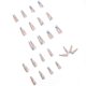 thumbnail image 2 of UBIUO Pink Press on Nails Coffin Fake Nails Acrylic Full Cover Rainbow Matte False Nails for Women and Girls24PCS (Water ripple).Note:No glue., 2 of 4