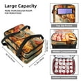 thumbnail image 3 of Kangaroo Double Layered Insulated Refrigerated Lunch Bag with Two Compartments and Large Capacity - Hand-Carry Meal Bag 7.1x11.4x16.1 Inches, 3 of 6