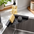 thumbnail image 4 of Sink Drying Rack, Triangle Kitchen Dish Drying Rack for Corner, Sink Caddy with Sponge Holder Drain Tray for Kitchen Cleaning, 4 of 6