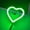 Green, variant on Car Window Neon Heart Light with Remote Control, 3 Lighting Modes, USB Powered