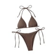 thumbnail image 3 of Conjunto de bikini para mujer, traje de baño elegante para club, fiesta, vacaciones, salones, playa Café, 3 of 9