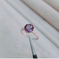 thumbnail image 2 of Created Alexandrite Ring, 925 Sterling Silver Ring, Alexandrite Ring, Color Change Stone Ring, Round Cut Alexandrite Ring, Ring for Gift, 2 of 3
