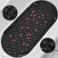 thumbnail image 2 of Semfri Bath Tub Shower Mat Non Slip Shower Floor Mats for Bathroom Bath Tub Washable with Drain Holes and Suction Cups 16 x35 inch Black, 2 of 5