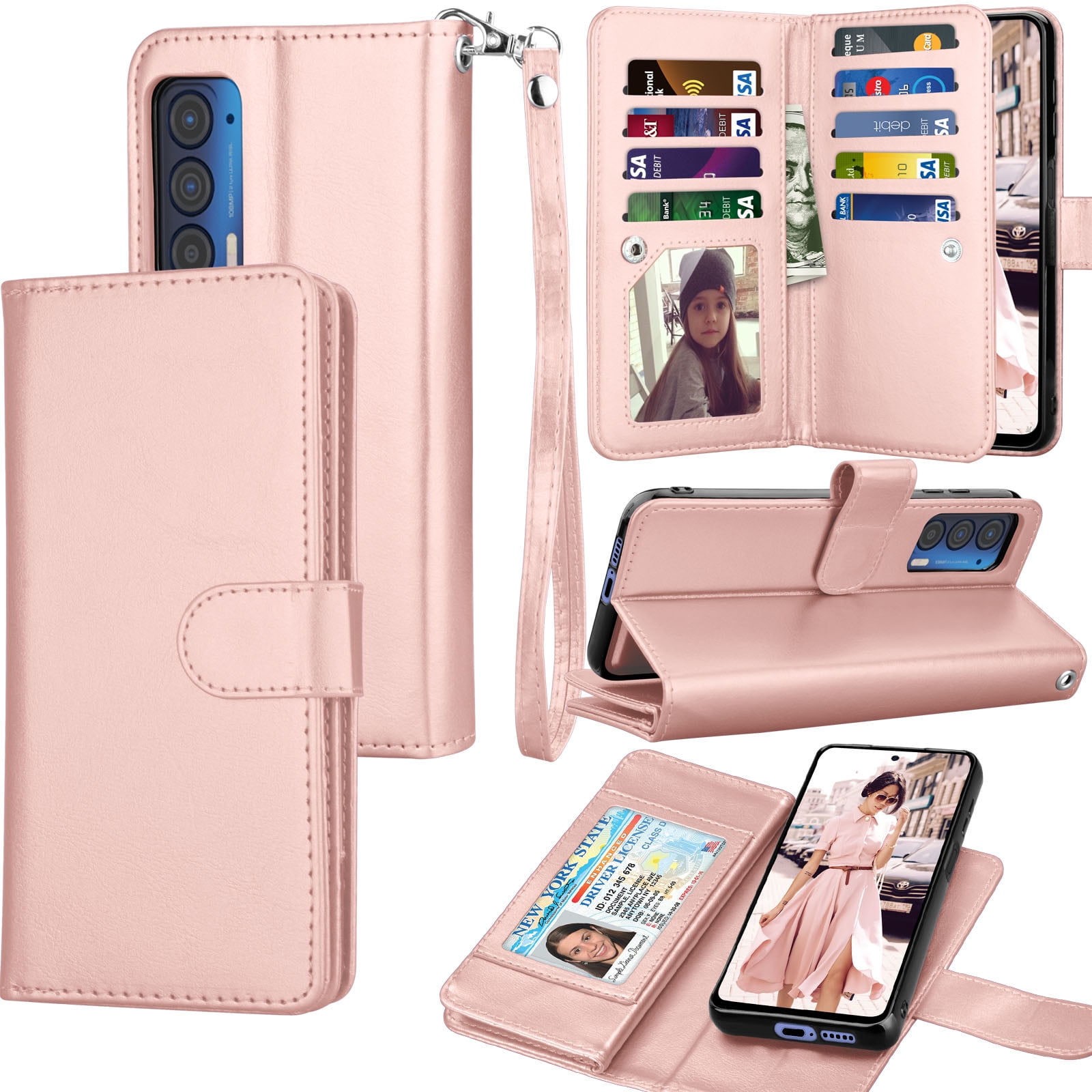 Tiflook Wallet Case For Moto Edge 2021 / Motorola Moto Edge 5G UW PU