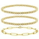 thumbnail image 1 of De Pulseras De Hematita, Pulsera De Cuentas De Oro Galvanizadas, Pulsera De Oro Con Clip De Papel Para Mujeres Y Hombres, Cadena Exquisita, Regalos De Joyería 3 Uds Minnieouse AP006010-00, 1 of 6