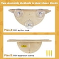 thumbnail image 4 of Vivifying Cozy Cat Hammock Wall Mounted Cat Perch with Suction Cups & Felt, Natural, 4 of 8