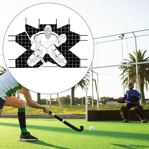 Ayuda de metal de hockey Ayuda de entrenamiento Ayuda de entrenamiento plegable Neta de entrenamiento de hockey plegable para calle, portería, adultos L