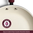 thumbnail image 6 of Tramontina Ceramaware 3-Pack Ceramic Nonstick Fry Pan Set (8-Inch, 9.5-Inch & 11-Inch) Wine, 6 of 12