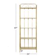 thumbnail image 6 of DecMode 13"W, 67"H Metal Glam Bakers Rack, Gold, 1-Piece, 6 of 9