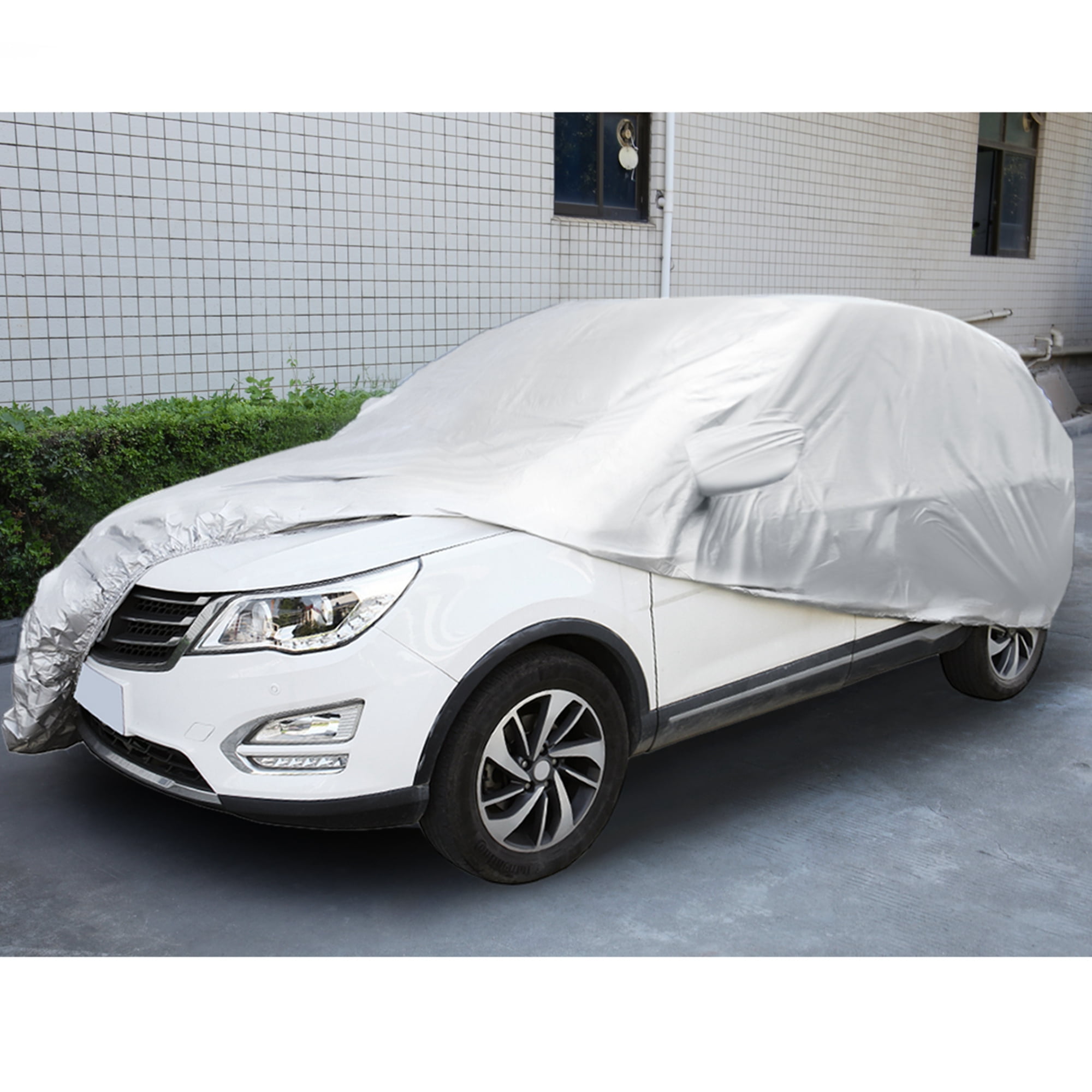 Unique Bargains Silver Tone Sun UV Protection Waterproof Universal Car Cover YL