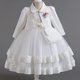 thumbnail image 4 of Vestido de princesa para niñas de 3 piezas, nuevo, bordado, de manga larga, elegante, para fiesta de cumpleaños infantil y conjunto de bolso, 4 of 5