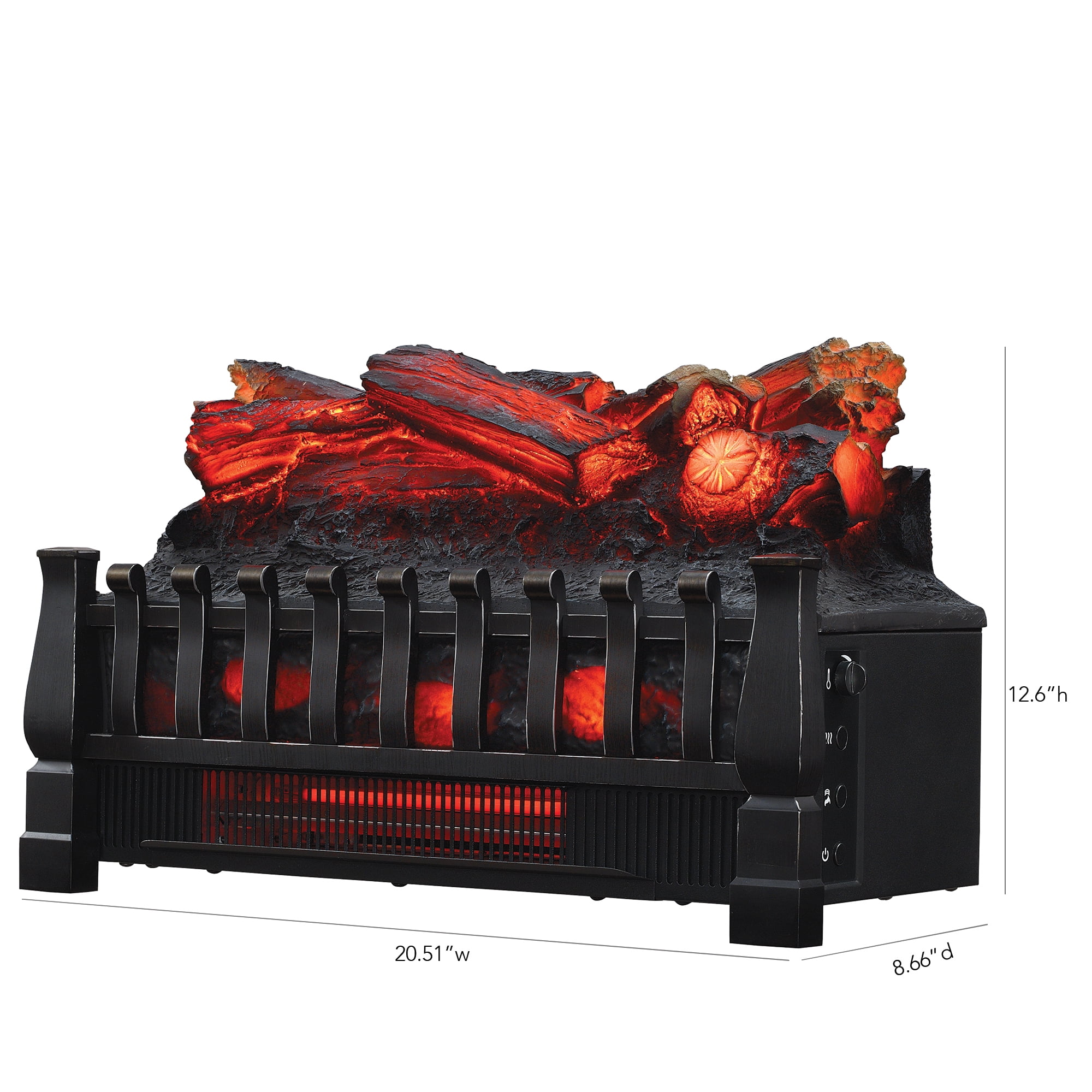 Infrared Quartz Log Set Heater With Realistic Ember Bed And Logs Infrared Quartz Log Set Heater With Realistic Ember Bed And Logs Black Com