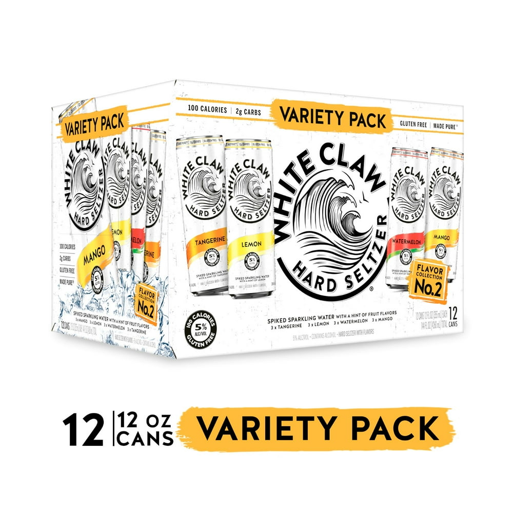 White Claw Variety Pack Spiked Tangerine/Lemon/Watermelon/Mango Hard