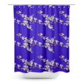 thumbnail image 1 of S4Sassy Blue Blossom & Bulbul Bird Decorative Waterproof Printed Shower Curtain Roller Hooks Drapes-60 x 75 Inch, 1 of 6