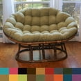 thumbnail image 2 of International Caravan Rattan Double Papasan  Chair with Microsuede Cushion, 2 of 5